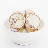 Natbyj Dream White Dial Pink Leather Strap Women Watch NAT0307