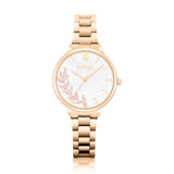 Natbyj Dream White Dial Rose Gold Stainless Steel Strap Women Watch NAT0307M