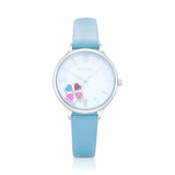 Natbyj Serendipity Light Blue Leather Strap Women Watch NAT0503