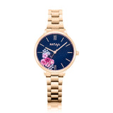 Natbyj First Love Rose Gold Stainless Steel Strap Women Watch NAT0602M