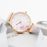 Natbyj First Love Pink Leather Strap Women Watch NAT0607