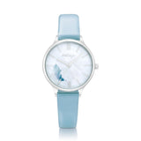 Natbyj Freedom Baby Blue Leather Strap Women Watch NAT0703