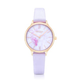 Natbyj Freedom Purple Leather Strap Women Watch NAT0707