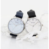 Natbyj Unity White Dial Blue Leather Strap Women Watch NAT0802