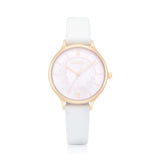 Natbyj Unity Cream Leather Strap Women Watch NAT0805