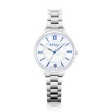 Natbyj Stragaze White Dial Silver Stainless Steel Strap Women Watch NAT0901M