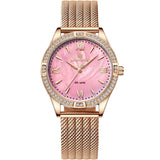 Naviforce Pink Dila & Rose Gold Milanese Strap Women Watch NF5028 RG/R