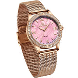 Naviforce Pink Dila & Rose Gold Milanese Strap Women Watch NF5028 RG/R