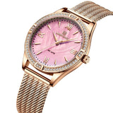 Naviforce Pink Dila & Rose Gold Milanese Strap Women Watch NF5028 RG/R