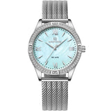 Naviforce Blue Dial Silver Milanese Strap Women Watch NF5028 S/L.BE