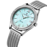 Naviforce Blue Dial Silver Milanese Strap Women Watch NF5028 S/L.BE