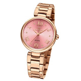 Naviforce Pink Dial Gold Stainless Steel Strap Women Watch NF5030 RG/R