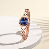 Naviforce Blue Dial Rose Gold Alloy Strap Women Watch NF5035 RG/BE