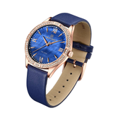 Naviforce Blue Dial Leather Strap Women Watch NF5038 RG/D.BE