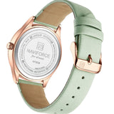 Naviforce Green Dial Leather Strap Women Watch NF5038 RG/GN