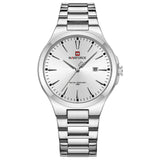 Naviforce Analog Silver Dial Stainless Steel Strap Men Watch NF9214 S/W