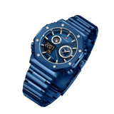 Naviforce Digital-Analogue Blue Stainless Strap Men Watch NF9216S BE/BE