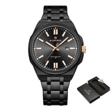 Naviforce Black Dial Stainless Steel Strap Men Watch NF9226 B/B/RG