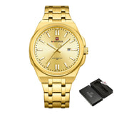 Naviforce Analog Gold Stainless Steel Strap Men Watch NF9226 G/G/G