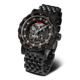 Vostok Europe Skeleton Dial Black Stainless Steel/Silicone Strap Men Watch NH72-571C647-BS