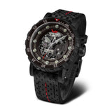 Vostok Europe Skeleton Dial Black Stainless Steel/Silicone Strap Men Watch NH72-571C647-BS