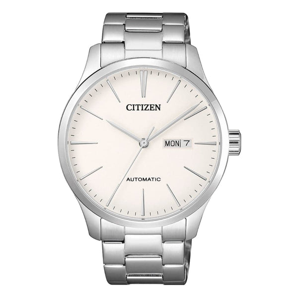 Citizen Mechanical White Dial Silver Stainless Steel Strap Men Watch NH8350-83A