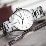 Citizen Mechanical White Dial Silver Stainless Steel Strap Men Watch NH8350-83A