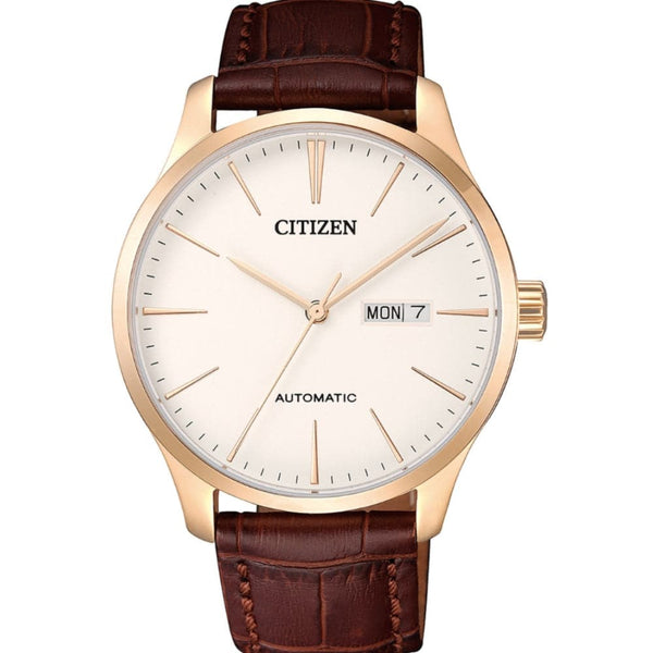 Citizen Mechanical Brown Leather Strap Men Watch NH8353-18A