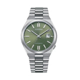 Citizen Mechanical Green Dial Silver Stainless Steel Strap Men Watch NJ0158-89Z