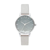 Olivia Burton Silver Dial Leather Strap Women Watch OB16US42