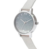 Olivia Burton Silver Dial Leather Strap Women Watch OB16US42