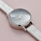 Olivia Burton Silver Dial Leather Strap Women Watch OB16US42