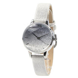 Olivia Burton Silver Dial Leather Strap Women Watch OB16US42