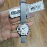 Olivia Burton Gift Set Gray Leather Strap Women Watch OBGSET45