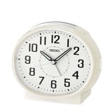 Seiko Clock White Dial Table Alarm Clock QHK059W