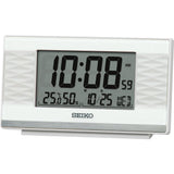 Seiko Digital Daily Alarm Clock Pearl White Case QHL094W