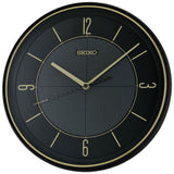 Seiko Black Dial Round Wall Clock QXA816J