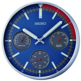 Seiko Clock Blue Dial Round Wall Clock QXA822S