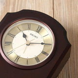 Seiko Clock Wooden Mantel Clock QXE018B