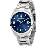 Maserati Attrazione Blue Dial Silver Stainless Steel Strap Men Watch R8853151013