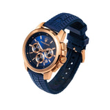 Maserati Successo Chronograph Blue Silicone Strap Men Watch R8871621034