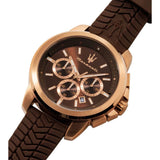 Maserati Successo Brown Silicone Strap Men Watch R8871621039