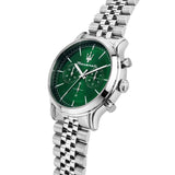 Maserati Classic Green Dial Silver Stainless Steel Strap Men Watch R8873618033