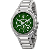 Maserati Stile Green Dial Silver Stainless Steel Strap Men Watch R8873642011