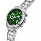 Maserati Stile Green Dial Silver Stainless Steel Strap Men Watch R8873642011