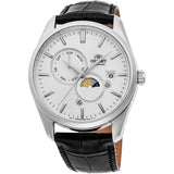 Orient Automatic White Dial Black Leather Strap Men Watch RA-AK0310S10B