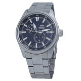 Orient Chronograph Blue Dial Silver Stainless Steel Strap Men Watch RA-AK0401L10B