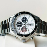 Orient Mako Chronograph Silver Stainless Steel Strap Men Watch RA-TX0203S10B