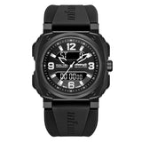 Infantry Revolution Series The Dual Timer (Black) Silicone Strap Men Watch REVO-AD-42BLACK