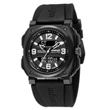 Infantry Revolution Series The Dual Timer (Black) Silicone Strap Men Watch REVO-AD-42BLACK